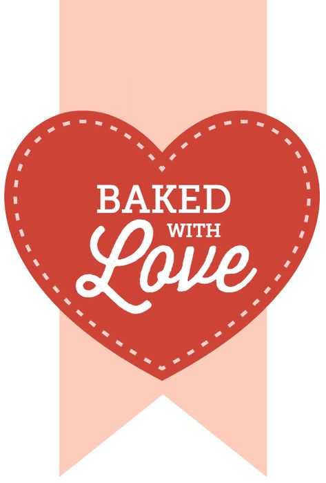 Made With Love Stickers Free Printable, Cake Tags Ideas, Baked With Love Stickers, Baked With Love Logo, Baked With Love Tags, Happy Birthday Cards Images, Birthday Cards Images, Valentines Day Baskets, Bakery Business Cards