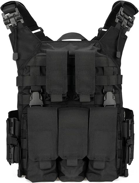 Amazon.com: RHINO RESCUE Tactical Vest Tactical Gear MOLLE System Lightweight for Men Women (Black) : Sports & Outdoors Gear Reference, Keegan Russ, Tactical Fashion, Shipping Container Architecture, Tac Gear, Ghost Recon, Molle System, Container Architecture, Tactical Vest