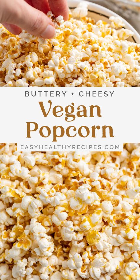 Popcorn Stovetop, Vegan Popcorn Recipes, Wfpb Snacks, Nutritional Yeast Popcorn, Vegan Popcorn, Popcorn Toppings, Gluten Free Popcorn, Syrup Recipes, Vegan Facts