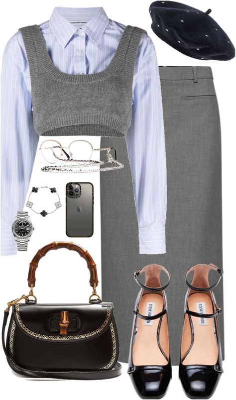 Polyvore Skirt Outfits, Polyvore Outfits Aesthetic, Polyvore Skirt, Outfit Polyvore, Stylish Work Attire, Classy Work Outfits, Paris Outfits, Classy Casual Outfits, Easy Trendy Outfits