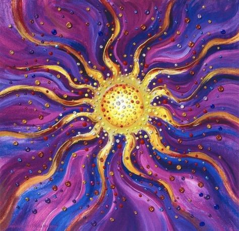 Spiritual Paintings, Sun Painting, Yang Energy, Trippy Painting, Hippie Painting, Energy Art, Sun Art, Arte Inspo, Arte Sketchbook