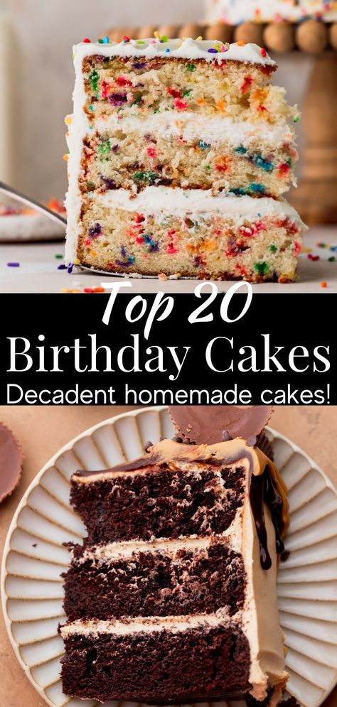 Birthday Sweets Recipes, Best Cake Recipe Ever Birthdays, Cheesecakes For Birthdays, Later Cake Ideas, Cake Flavors For Birthdays, Good Birthday Cake Ideas, Epic Birthday Cakes, Birthday Cake Recipes For Men, Ultimate Birthday Cake