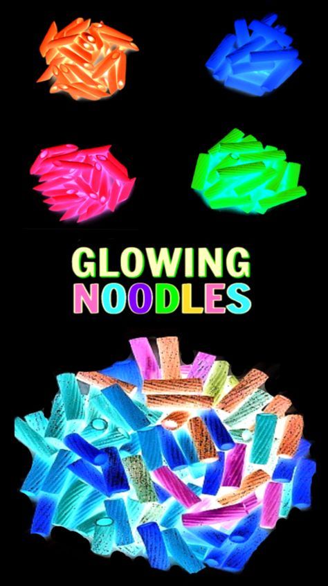 Rainbow Noodles, Noodle Necklaces, Sensory Play Activities, Space Theme Preschool, Glow Crafts, Neon Crafts, Glow In Dark Party, Dark Rainbow, Light Activities