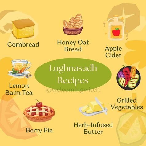 🍂🌾 Celebrating Lughnasadh with delicious harvest recipes! 🌾🍂 Sharing the bounty of the season with honey oat bread, cornbread, apple cider, and more. Let's honor the first harvest with nourishing, homemade treats that bring warmth and joy. 🥖🍯✨ . . . . . . . . . #wiccansofinstagram #witchlife #witchesofinstagram #witch #witchcraft #wicca #wiccan #pagan #spiritual #spiritualawakening #Spirituality #witchessociety #witchytips #magic #babywitch #beginnerwitch #witchy #witchesoftiktok #witcht... Lughnasadh Food, Lughnasadh Recipes, Litha Recipes, Sabbat Recipes, Lammas Lughnasadh, Honey Oat Bread, Oat Bread, Honey Oats, Kitchen Witchery