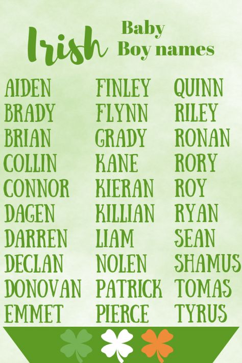 Irish Baby Boy Names - DadTypical Celtic Baby Names, Irish Baby Boy Names, Irish Boy Names, Irish Girl Names, Irish Baby Names, Boys Names, Unique Baby Boy Names, Irish Names