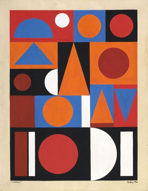 August Herbin, Abstract Shapes Painting, Geometric Weaving, Auguste Herbin, Jean Tinguely, Library Posters, Geometric Abstraction, Victor Vasarely, Text Logo Design