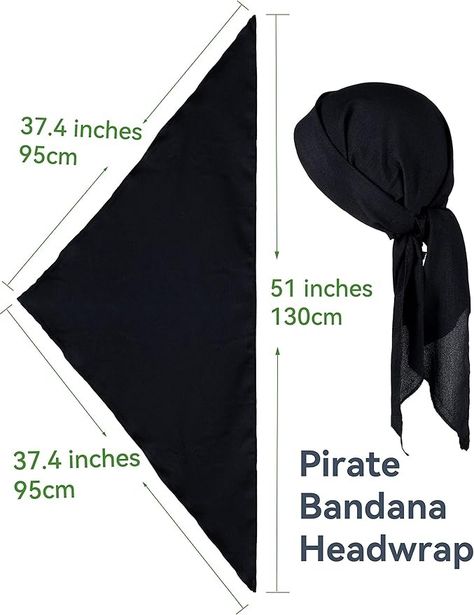 Amazon.com: Pirate Costume Accessories/Plus Size Pirate Scarf Belt Waist Sash and Pirate Head Scarf Bandanas for Halloween Women Men (Black) : Clothing, Shoes & Jewelry Diy Pirate Head Scarf, Pirate Sash Diy, Diy Pirate Accessories, Pirates Accessories, Elena Montero, Plus Size Pirate, Pirate Head Scarf, Pirate Scarf, Pirate Costume Accessories