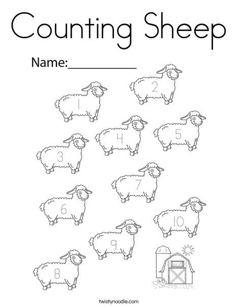 Counting Sheep Coloring Page - Twisty Noodle Shear The Sheep Activity, Counting Sheep Activity Preschool, Sheep Preschool Activities, Baa Baa Black Sheep Activities Preschool, Sheep Activities For Preschool, Sheep Coloring Page, Homeschooling Toddlers, Farm Week, Preschool Activity Sheets