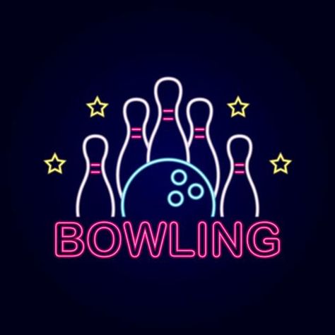 Neon Bowling Sign Neon Bowling, Fun Things, Bowling, Vector Art, Art Images, Fun Things To Do, Template Design, Vector Free, Keep Calm Artwork