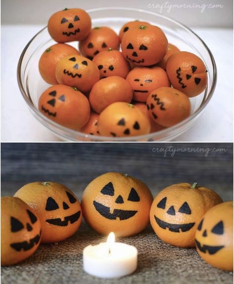 Party Food Decor, Decorating With Photos, Clementine Pumpkins, Halloween Snacks For Kids, Bricolage Halloween, Spooky Halloween Party, Food Decor, Buying Your First Home, Ideas For Decorating