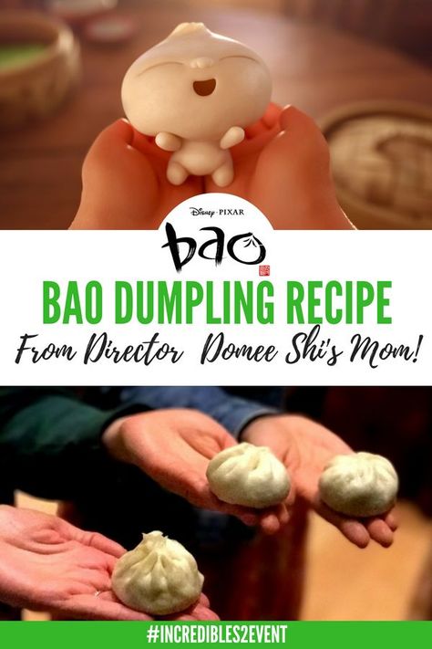 Download the famous dumpling recipe that inspired the Pixar Short Bao! How do you make dumplings? Here's your answer!  #Incredibles2 #Incredibles2event #Incredibles #Pixar #movies #interviews #recipes #dumplings #cooking Recipes Dumplings, Incredibles Cake, Cake Cookies Recipe, Incredibles Birthday Party, Disney Baking, Disney Inspired Recipes, Disney Themed Food, Disney Movie Night Dinner, Make Dumplings