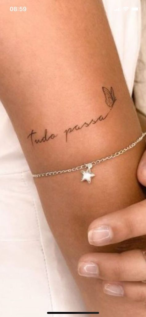 Portuguese Tattoo Ideas Words, Tattoos In Portuguese, Portuguese Tattoos For Women, Portuguese Tattoo Ideas, 3 Best Friend Tattoos, Portugal Tattoo, Portuguese Tattoo, Rosary Bead Tattoo, Spanish Tattoos