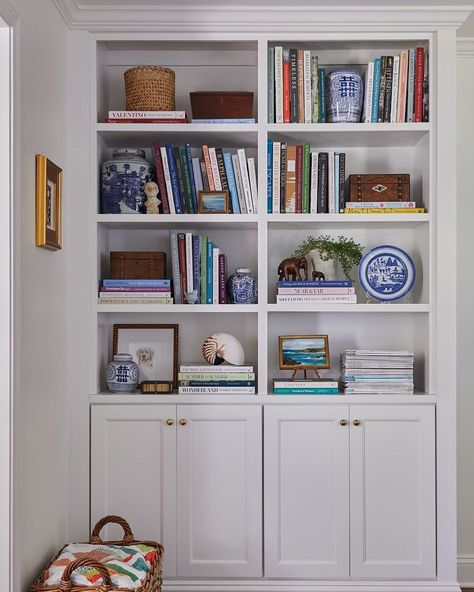 I often get asked how to add character and warmth to a home and the answer is always books! Adding these custom built-ins to our home was a… | Instagram Coastal Built Ins, Havsta Built In, Built In Bookshelves Living Room, Built In Cupboards Living Room, Diy Built In Bookcase, Bookshelves With Books, Surface Styling, Bookshelves Living Room, Cupboard Living Room