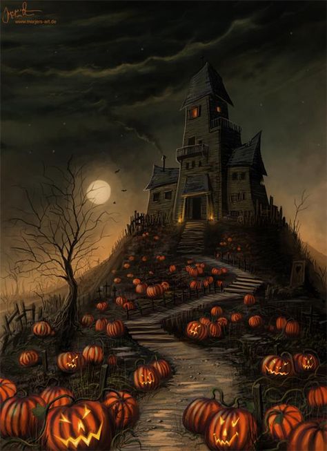 Halloween castle Strašidelný Halloween, Helloween Wallpaper, Halloween Decor Diy, Labu Halloween, Image Halloween, Halloween Kunst, Carte Halloween, Halloween 2013, Halloween Tattoo