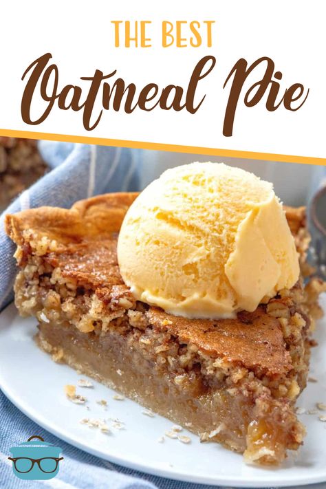 Pecan Pie Crust Pies, Blue Ribbon Pie Recipes, Baked Pie Recipes, Good Pie Recipes, Fruit Pies Recipes Homemade, Easy Pies Recipes, Easy Pies To Make, Quick Dessert Recipes No Bake, Oatmeal Pecan Pie