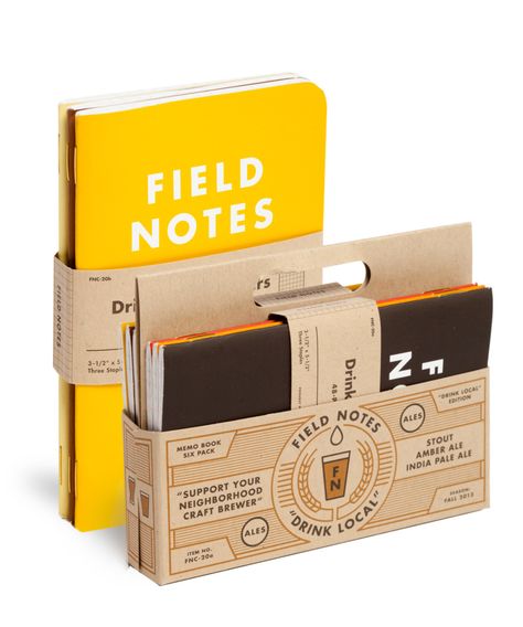 Field Notes Brand is a collection of smartly-designed, vintage-styled pocket notebooks, calendars, and various office accoutrements. Packaging Book Design, Packaging Book Ideas, Book Package Design, Notebook Packaging Ideas, Pocket Book Design, Book Packaging Ideas, Book Packaging Design, Notes Graphic Design, Notebook Packaging