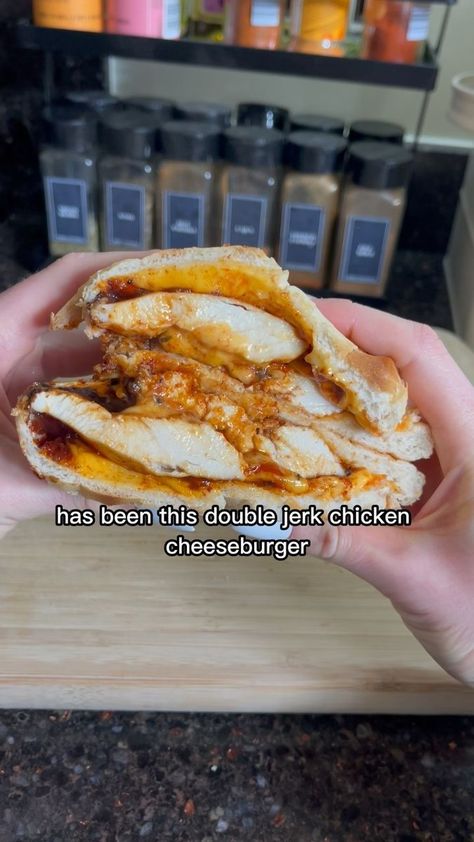 Bethany Dobson on Reels | bethanyydobson · Original audio Chicken Cheese Burger, Bethany Dobson, Low Calorie Meals, Calorie Meals, Losing Fat, Night Food, Cheese Burger, Bread Bun, Jerk Chicken