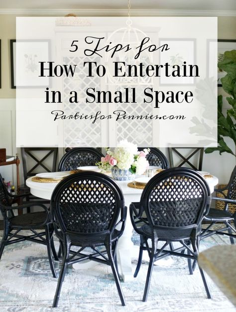 Hosting Thanksgiving In A Small House, Micro Dinner Party, How To Throw A Party In A Small House, How To Host A Dinner Party Small Spaces, How To Host A Small Gathering, Entertaining In Small Spaces, Brunch Set Up Ideas Outside, Hosting In A Small House, Hosting Large Party In Small House