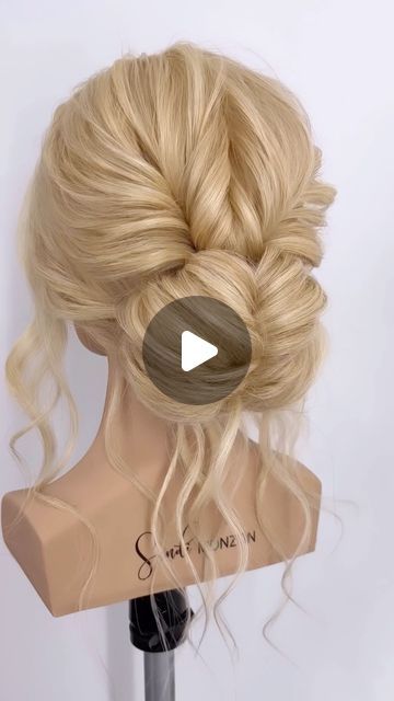 Sandra Monzon-Atlanta Ga Bridal Hairstylist on Instagram: "Happy Monday 🫶🏽 #reposting I hope you like and find this video helpful 💐  Mannequin, Hair elastic and Bobby-pin holder from @sandimonzonshop   . #btconeshot2023_stylingvideo #hairstyles #weddinghairideas #easyhairvideo #atlantahairstylist  @oneshothairawards  @behindthechair_com" Hoco Hair Updo, Mannequin Hair, Bobby Pin Holder, Easy Wedding Hairstyles, Black Hair Video, Bridal Hairstylist, Short Hairstyles For Black Women, Hair Styels, Easy Wedding