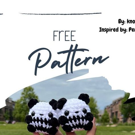 Pocket Panda Crochet, Panda Pattern Crochet, How To Crochet A Panda, Mini Panda Crochet Pattern Free, Panda Bear Crochet Pattern Free, Free Crochet Patterns Instagram, Free Panda Crochet Pattern, Crochet Panda Pattern Free, Crochet Bear Pattern Free