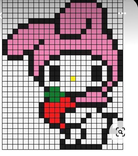 My Melody Pixel Art, Pixel Sanrio, Kitty Y Spiderman, Pixel Art Sanrio, Sanrio Pixel Art, Pixel Art Hello Kitty, Kitty Spiderman, Spiderman Pixel Art, Hello Kitty Blanket