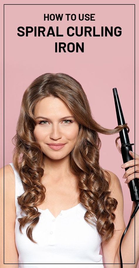 Long Spiral Curls, How To Do Spiral Curls, How To Spiral Curl Hair, How To Get Spiral Curls, Spiral Curls For Medium Hair, Spiral Curls For Long Hair, Spiral Curling Iron, Spiral Hair Curls, Wand Curling Iron