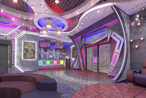 Futuristic Room Ideas, Futuristic Rooms, Book Bedroom, Space Interior Design, Futuristic Home, Otaku Room, Neon Room, Living Room Red, Futuristic Interior