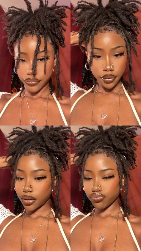 Woman With Dreadlocks, Short Dreads, Short Locs Hairstyles, Dreadlock Styles, Dreads Styles, Pelo Afro, Dread Hairstyles, Dreadlock Hairstyles, Hair Reference