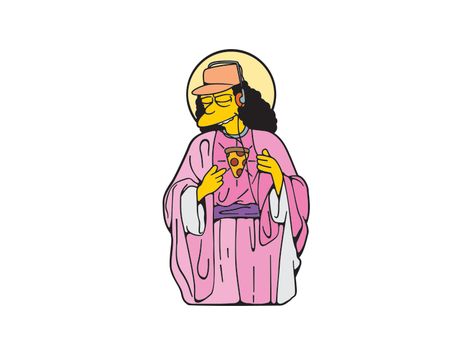 Holy Otto by Joe Flores on Dribbble The Simpsons Otto, Simpsons Tattoo, Mini Stickers, Cute Puns, Beer Pong, Futurama, Hippie Art, Cartoon Pics, Movie Art