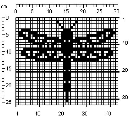 Pixel Art Pattern Dragonfly, Dragonfly Grid Pattern, Dragonfly Alpha Pattern, Dragonfly Pixel Art, Crochet Dragonfly Pattern, Dragonfly Cross Stitch, C2c Crochet Pattern Free, Crochet Men, Colorwork Knitting