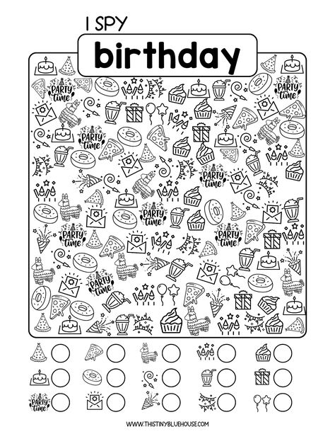 This fun I Spy birthday worksheet is a fun indoor birthday party activity for kids over 5. This free printable indoor birthday party game is a fun activity kids really enjoy doing at a birthday party. Head on over to our website to download your free Birthday I spy worksheet today! Birthday Activity Sheet, Birthday Learning Activities, Birthday Therapy Activities, Birthday Activity Ideas For Kids, Birthday Worksheets For Kids, Indoor Birthday Party Games For Kids, I Spy Printables For Kids Free, I Spy Birthday, Birthday Worksheet