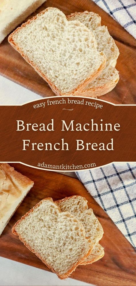 French Bread Bread Machine, Bread Machine French Bread, Bread Machine Recipes Healthy, Bread Machine Mixes, Easy French Bread, Easy French Bread Recipe, Easy Bread Machine Recipes, Best Bread Machine, Homemade French Bread