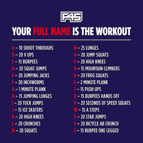 F45 Workout, Kettlebell Workout Routines, Sunday Workout, Jumping Lunges, Functional Workouts, Spell Your Name, Fun Fitness, Workout Results, Circuit Training