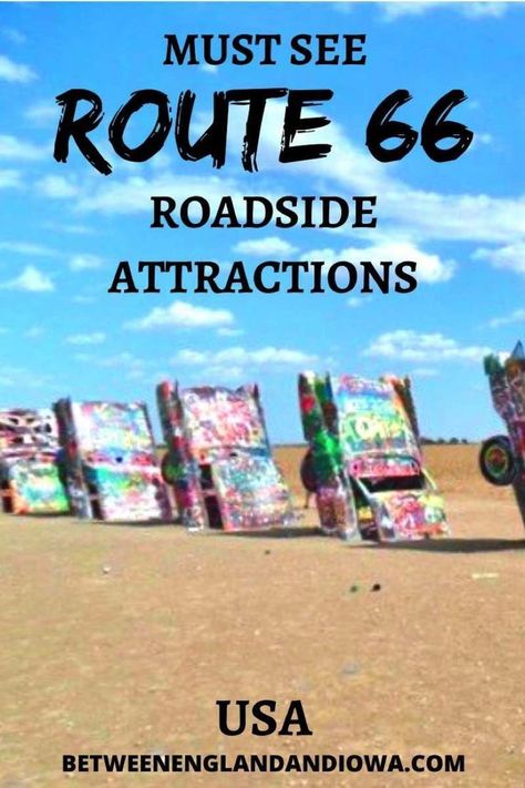 Must see unique and giant Route 66 roadside attractions | Small Town USA | Roadside America | USA Road Trip | Travel Nebraska, Route 66 Attractions, Route 66 Trip, Roadside America, Southwest Travel, Orlando Disney, Usa Road Trip, Route 66 Road Trip, Road Trip Activities