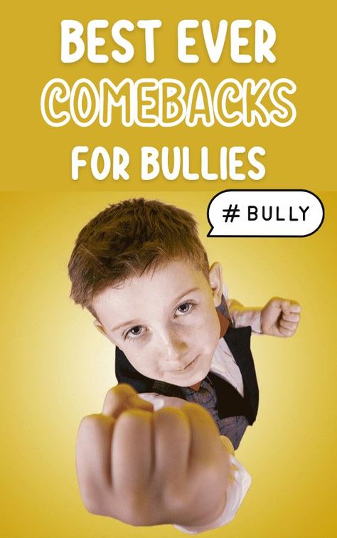 Bully Memes Funny, Games Of Chance Ideas, Middle School Comebacks, Comebacks For Siblings, Clever Comebacks For Bullies, Comebacks For Kids, Comebacks For Bullies, Roasts Comebacks, Rude Comebacks