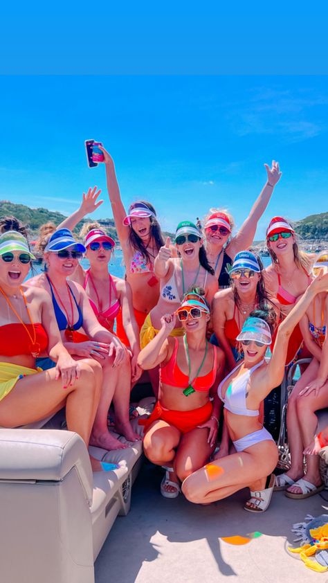 Lake Bday Party Ideas, Sandbar Party, Weekend In Austin Texas, Lake Bachelorette Party, Lake Weekend, Lake Birthday, Weekend In Austin, National Girlfriend Day, Lake Party