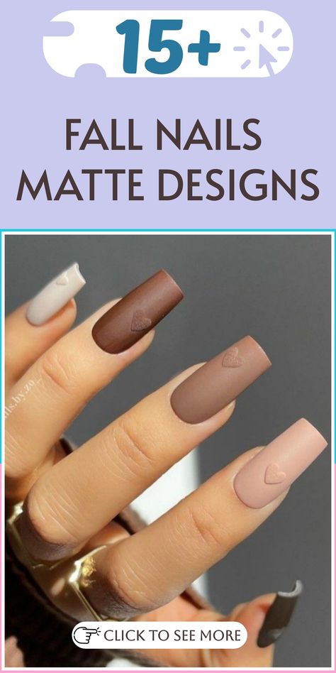 Discover a collection of elegant Matte Fall Nail Designs to elevate your autumn style. Embrace the season with chic ideas ranging from muted earthy tones to rich jewel hues. From cozy sweaters to pumpkin spice lattes, these nails are perfect for celebrating fall in style. Let your nails make a statement this season! Fall Nail Ideas Matte, Fall Nails 2024 Matte, Fall Tan Nails, Fall Gel Nails Matte, Matte Tip Nails, Matte Brown Nails Design, Tan Fall Nails, Matt Fall Nails, Solid Fall Nails