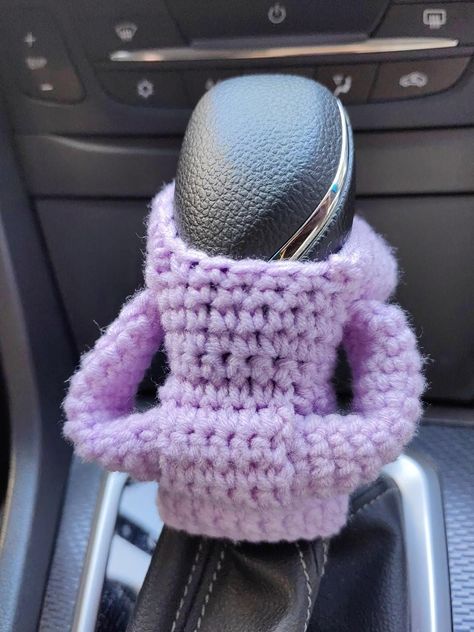 Crochet Gear Shift Hoodie,Universal Car Shift Knob Cover,Mini Hoodie for Car Shifter,Automotive Interior Cute Gadgets,Car Decorations -  #Car #CoverMini #Crochet #Cute #Decorations #GadgetsCar #Gear #Hoodie #HoodieUniversal #interior #Knob #Shift #ShifterAutomotive Cute Gadgets, Crochet Car Accessories, Cool Car Accessories, Car Decorations, Purple Hats, Car Accessory, Heart Bag, Shift Knob, Gear Shift