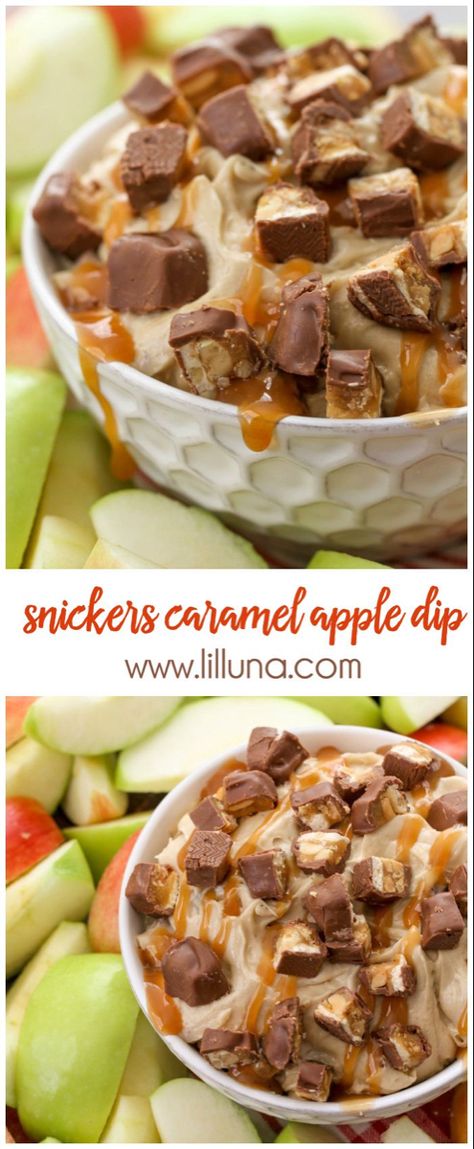 Caramel Dips, Snickers Dip, Caramel Apple Dip Recipe, Apple Dip Recipe, Caramel Apple Dip, Pumpkin Delight, Caramel Dip, Apple Dessert, Fall Desserts Easy