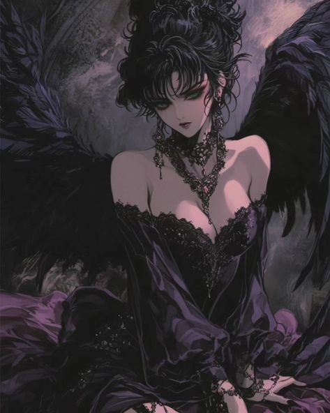 𝕯𝖆𝖗𝖐 𝕬𝖓𝖌𝖊𝖑 AI Generated / Gerado por IA | Midjourney #ai #midjourney #angel #dark #retroanime Rebecca Aesthetic, Dark Fairy Outfit, Medieval Vampire, Gothic Characters, Dark Mirror, Gothic Angel, Female Oc, Medieval Aesthetic, Dark Princess