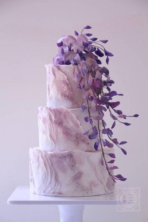 Wisteria Themed Wedding, Wedding Ideas Lilac, Wedding Cake Mauve, Cake Debut, Wisteria Cake, Lilac Cakes, Lilac Wedding Cake, Lilac Cake, Cake Lavender