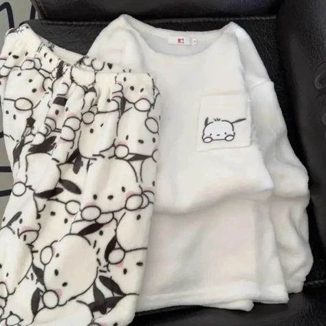 Just found this amazing item on AliExpress. Check it out! $8.64 | Hello Kitty Pochacco Kuromi Girls New Japanese Cute Cartoon Print Thickened Coral Velvet Warm Antibacterial Home Clothing Set Pajamas Aesthetic Hello Kitty, Cute Sanrio Clothes, Pijama Da Hello Kitty, Pochacco Clothes, Pochacco Items, Pochacco Pajamas, Pijama Cute, Cute Home Clothes, Fluffy Pjs