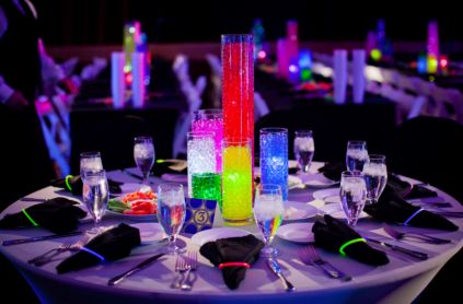 Glowing Centerpieces, Mitzvah Centerpieces, Bar Mitzvah Themes, Glow Stick Party, Glow In Dark Party, Mitzvah Decor, Mitzvah Themes, Bar Mitzvah Party, Bar Mitzva