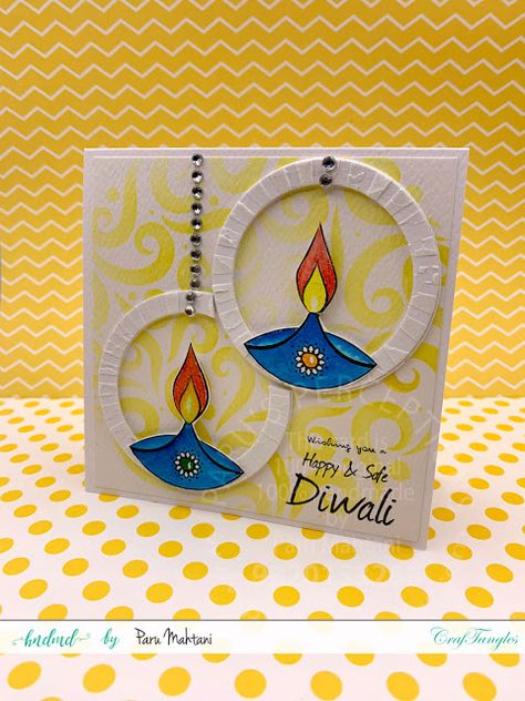 Diwali Celebration Ideas For School, Diwali Cards Handmade Creative, Diwali Card Ideas, Diy Diwali Cards, Handmade Diwali Greeting Cards, Diwali Card Making, Diwali Activities, Diwali Card, Paper Flower Wall Hanging