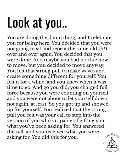 Celebrating you because when you show up for yourself like that, there is nothing you cannot do. You got this babes! 🫶🏼 👇🏼Let me know if this resonated with you 🩷 🖤🖤🖤 #vibratehigher #higherconscious #innerwork #selfhealers #abundancemindset #energywork #energyhealer #selfawarenessjourney #getunstuck #createthelifeyouwant #emotionalintelligence #emotionalwellbeing #consciousnessshift Showing Up For Yourself, Show Up For Yourself, Count On You, Abundance Mindset, Emotional Wellbeing, Energy Healer, Energy Work, August 12, Self Awareness