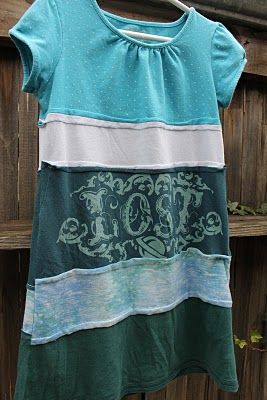 Upcycled T Shirt Dress Upcycled T-shirts, Upcycled Shirt Dress, Dress Made From Tshirt, Recycled Tshirt Dress, Upcycled Tshirt Dress, Refashion Clothes Tutorial, Upcycled Short Sleeve Summer Dresses, Thrift Store Upcycle Clothes, Casual Upcycled Short Sleeve T-shirt