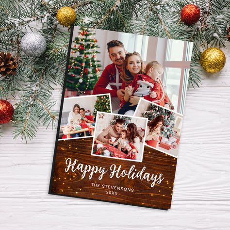 Happy Holidays Photo Magnetic Christmas Card Happy Holidays Photo, Ideas Cuadros, Christmas Card Messages, Personalised Gifts Diy, Xmas 2024, Picture Templates, Happy New Year Greetings, Personalised Christmas Cards, New Year Greetings