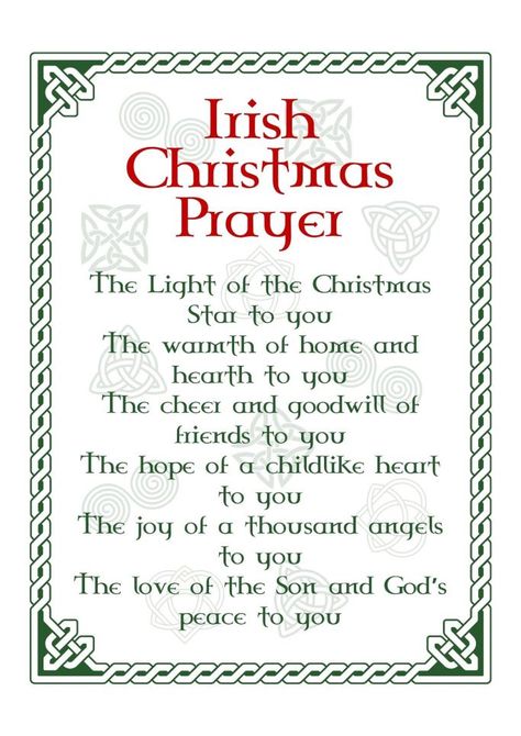 Irish Christmas Prayer Traditional Irish Christmas Dinner, Irish Christmas Blessing, Celtic Blessings, Irish Christmas Traditions, Gaelic Blessing, Warm Christmas Decor, Irish Blessing Quotes, Irish Phrases, Christmas Card Verses