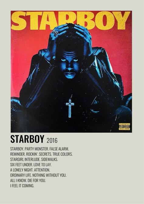 The Weeknd 2016, The Weeknd Starboy, Weeknd Starboy, Music Poster Ideas, Wall Collage Kit, Music Poster Design, Collage Kit, Music Cover, Music Album Covers