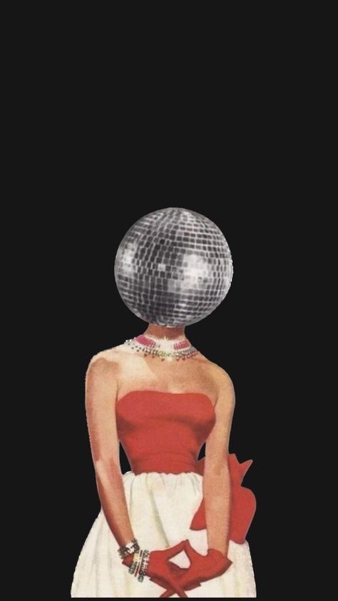 Analog Collage, Collage Collage, Disco Ball, Surreal Art, Handmade Art, Collage, Red, On Instagram, Instagram